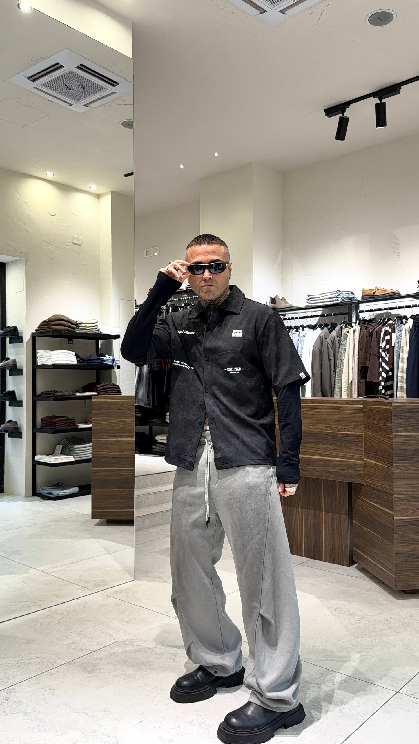 CAMICIA DOPPIAMANICA STAMPA