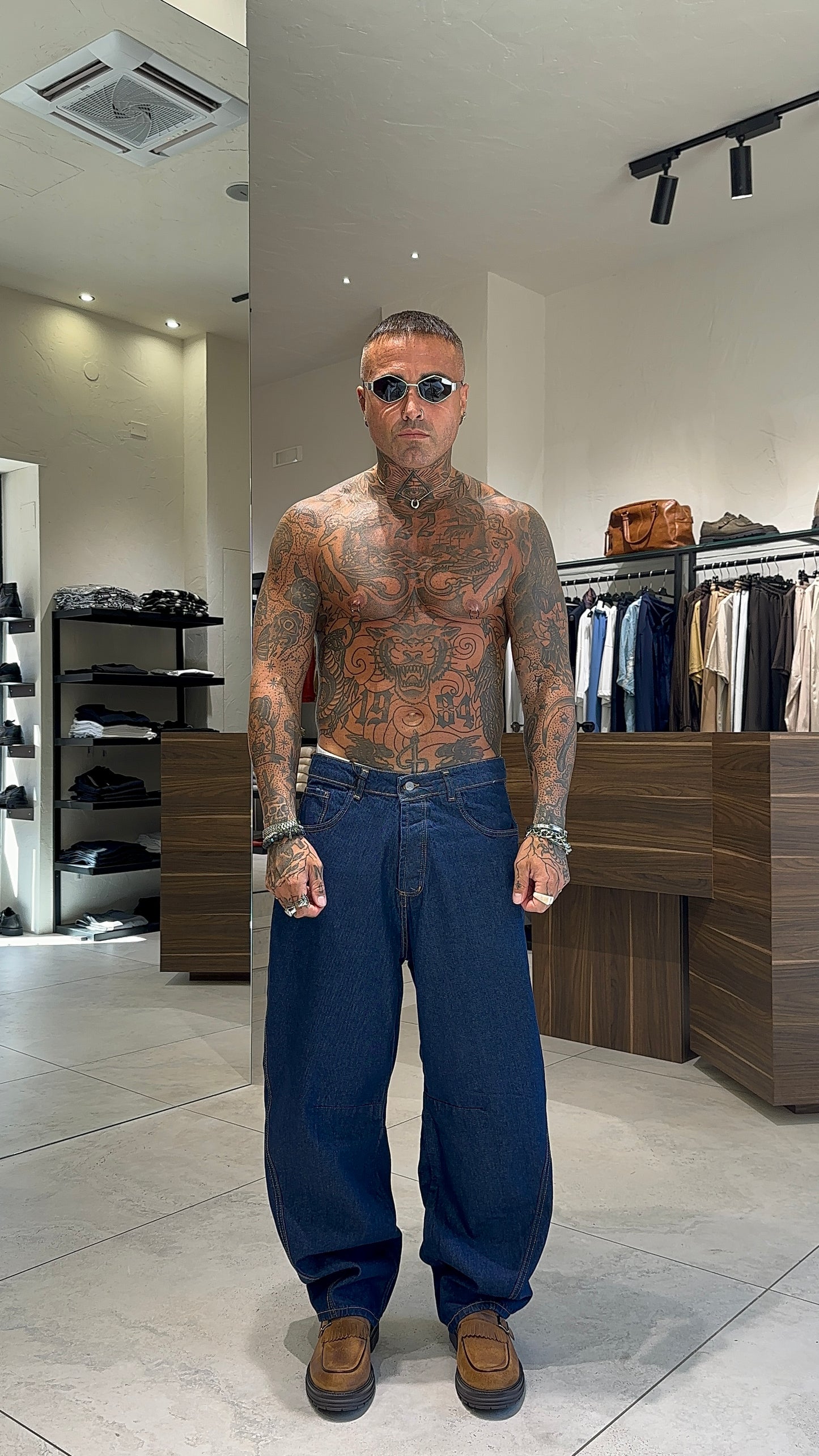 BALLOON JEANS BLU