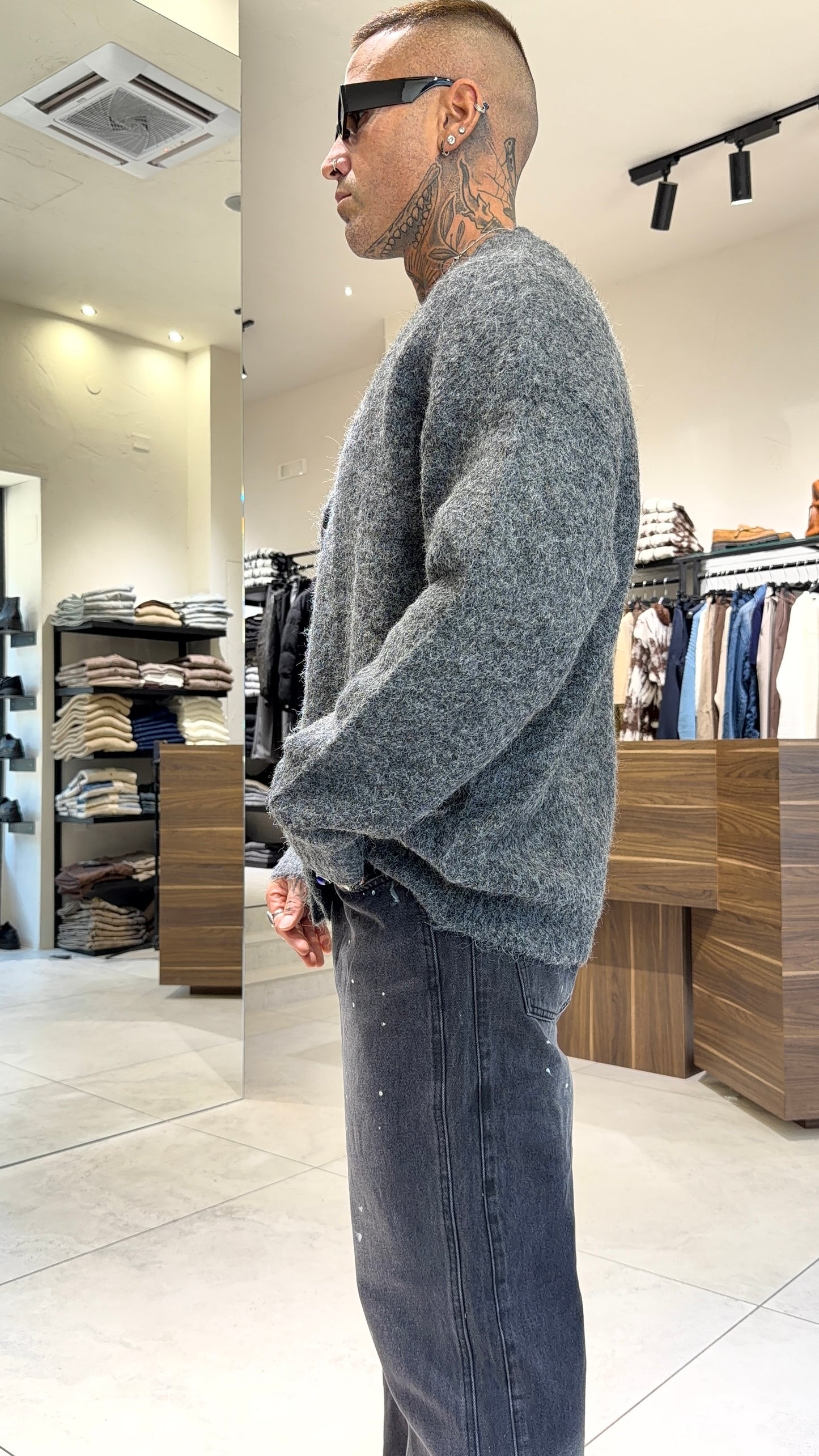 CARDIGAN TINTA UNITA PELO