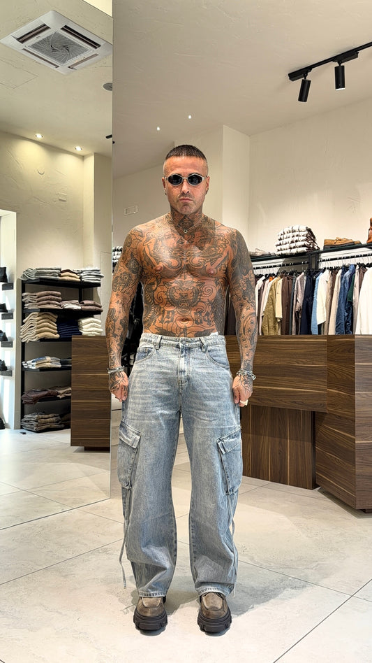 CARGO JEANS CHIARO
