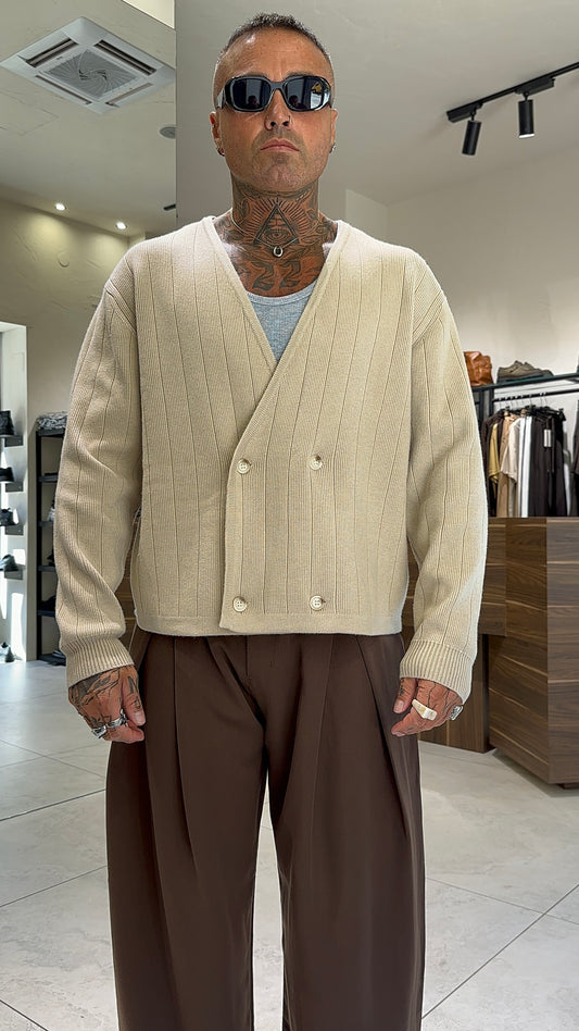 CARDIGAN DOPPIOPETTO LANA