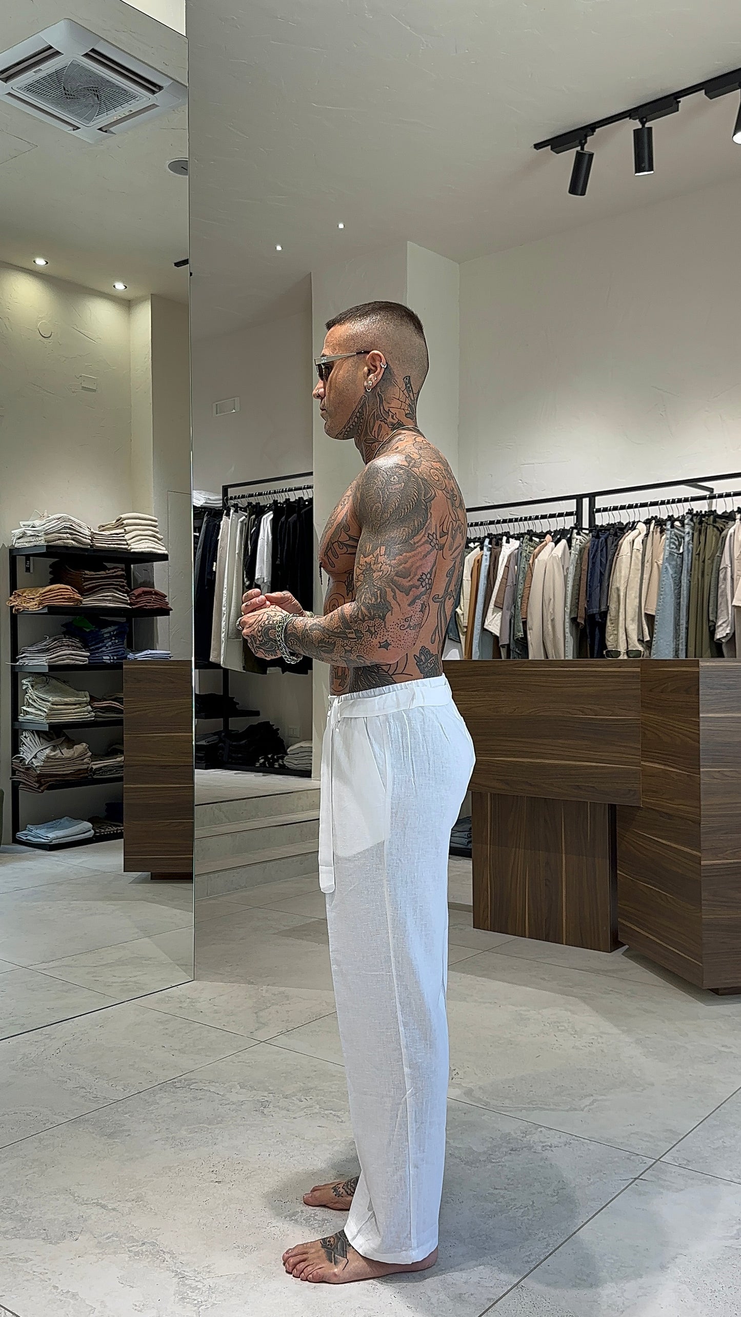 LINEN HOLLYWOOD PANTS