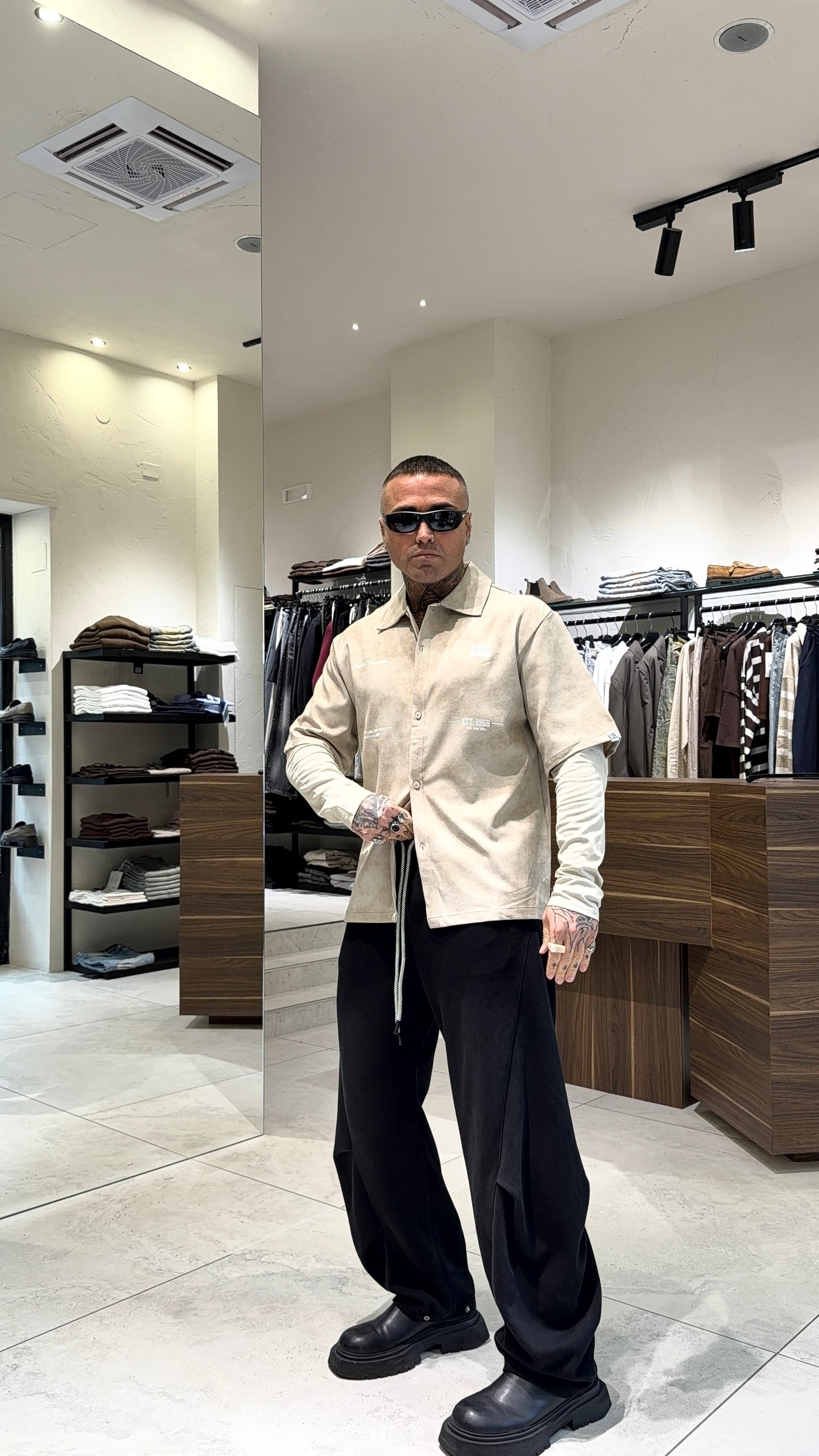 CAMICIA DOPPIAMANICA STAMPA