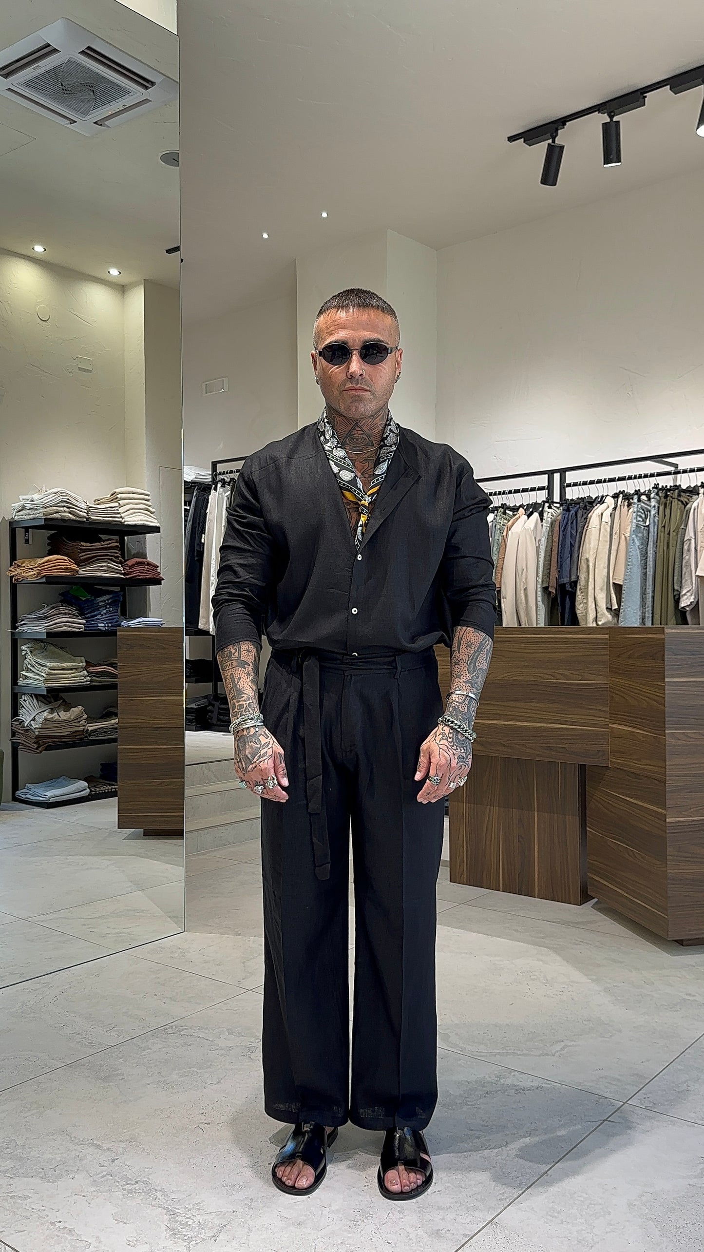 LINEN HOLLYWOOD PANTS