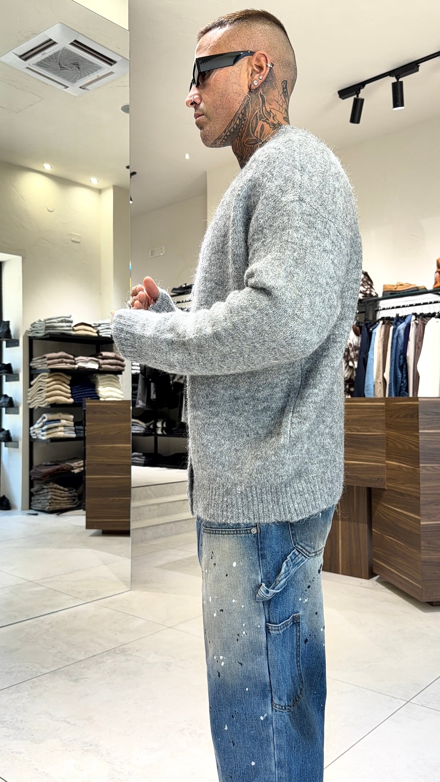 CARDIGAN TINTA UNITA PELO