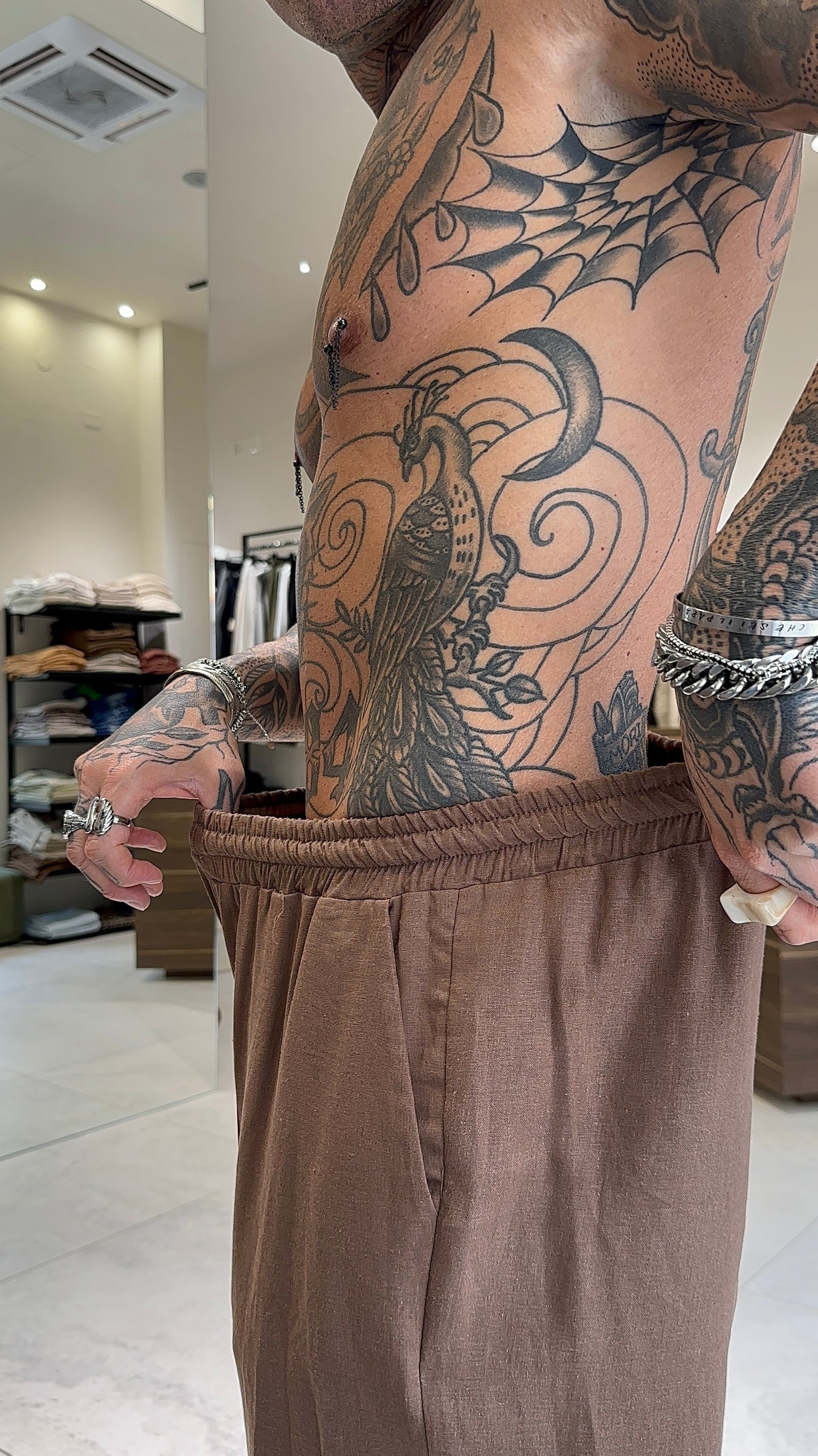 LINEN CHICAGO PANTS