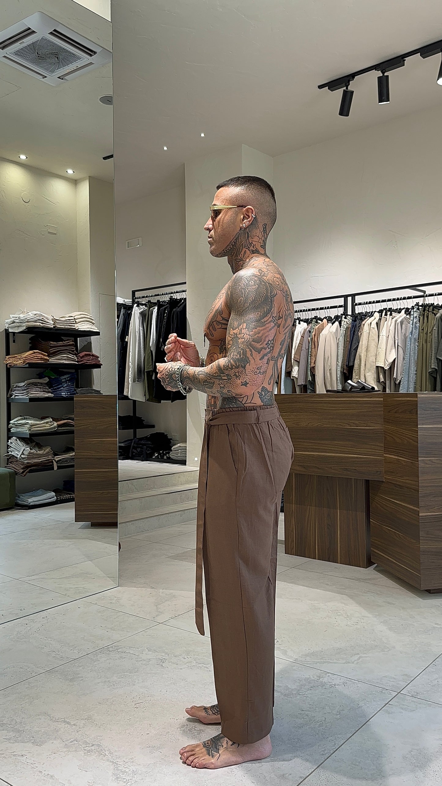 LINEN HOLLYWOOD PANTS