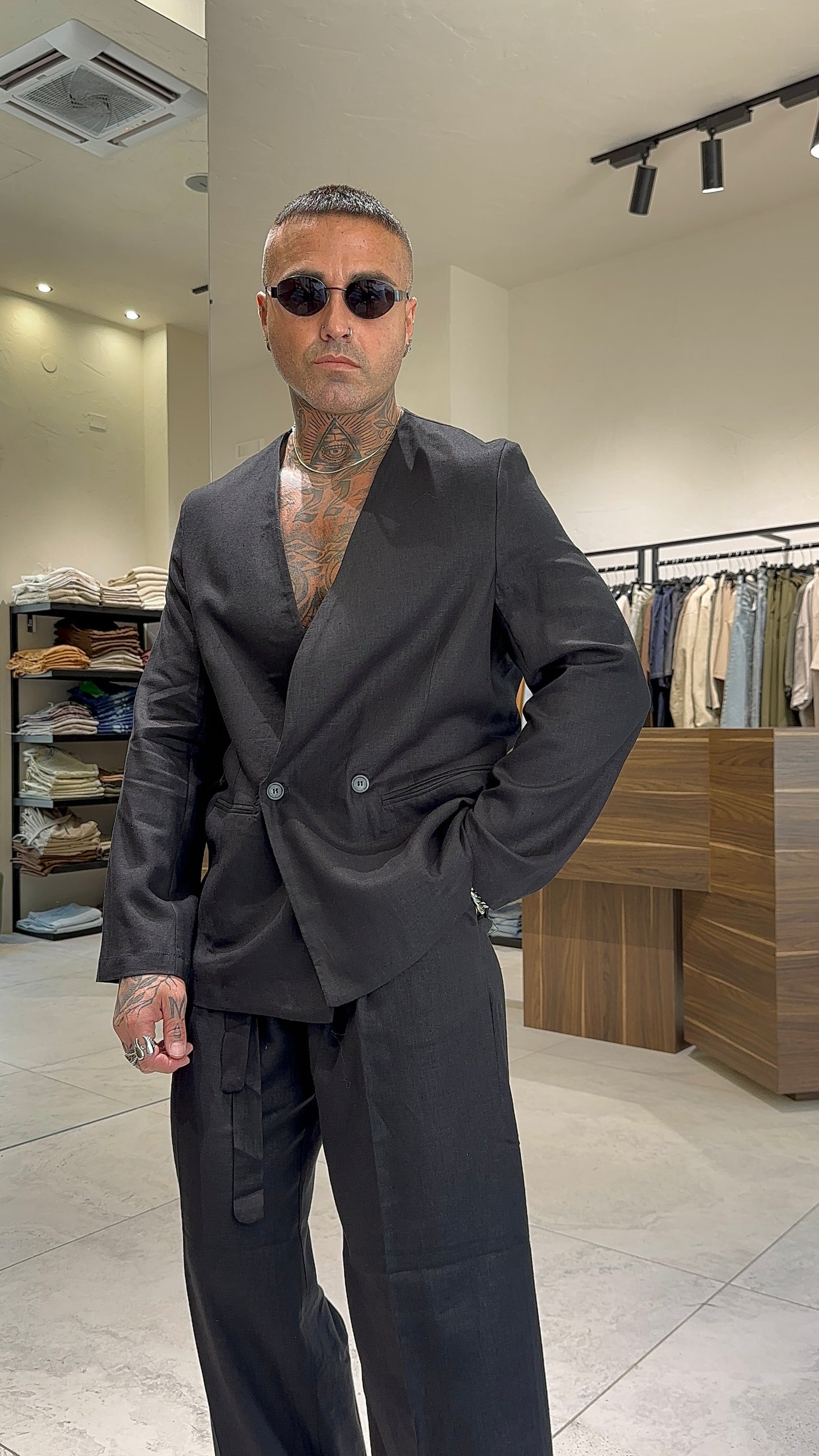LINEN LONG JACKET