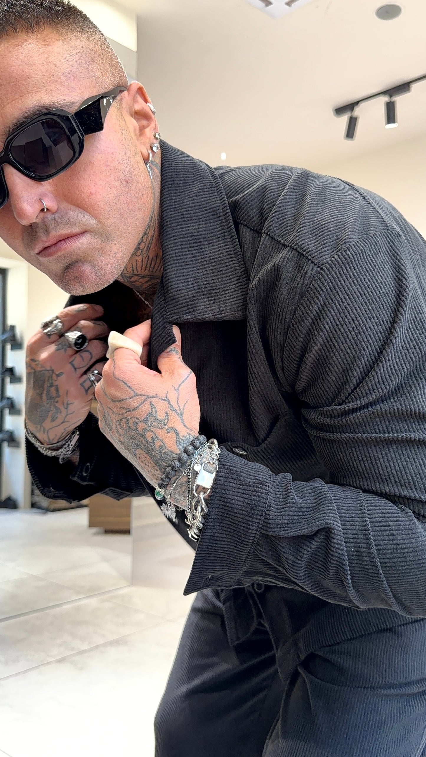 CAMICIA OVER VELLUTO