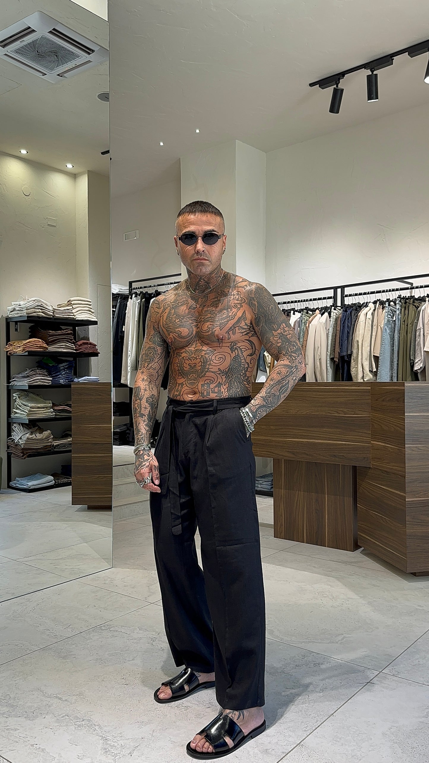 LINEN HOLLYWOOD PANTS