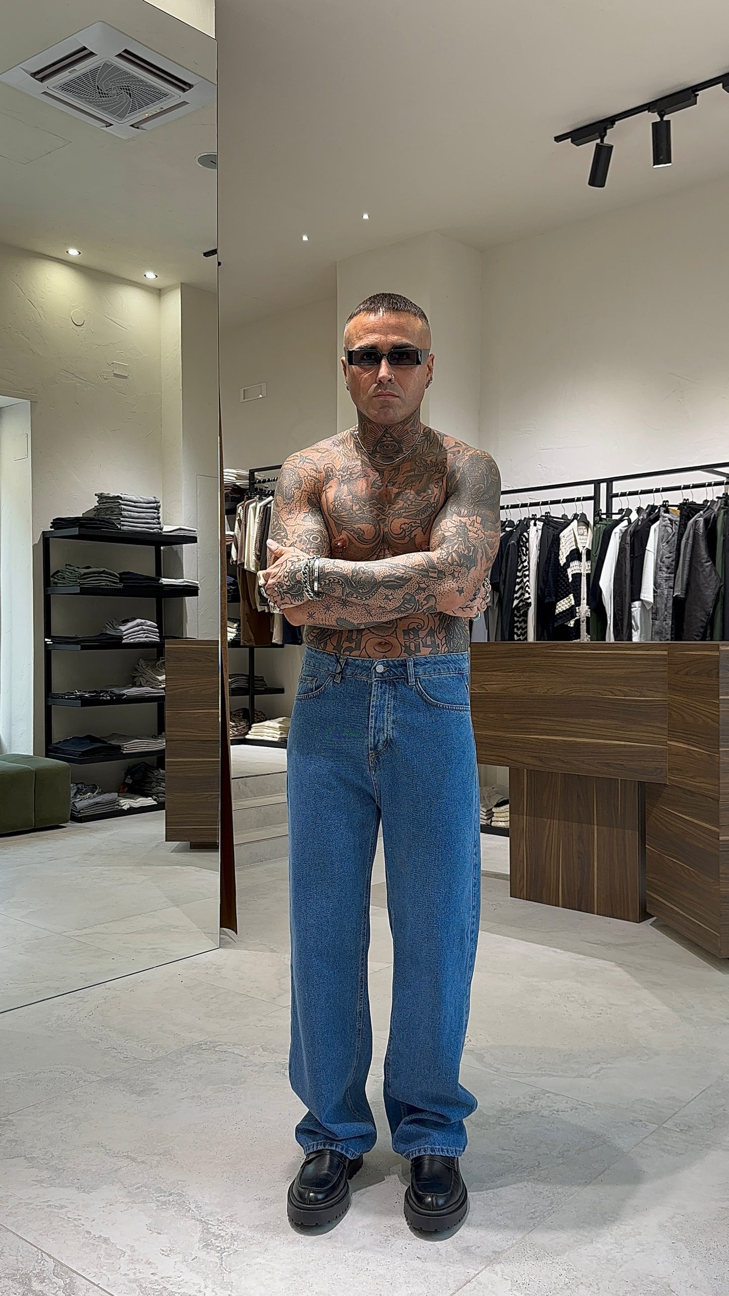 BAGGY DENIM CHIARO