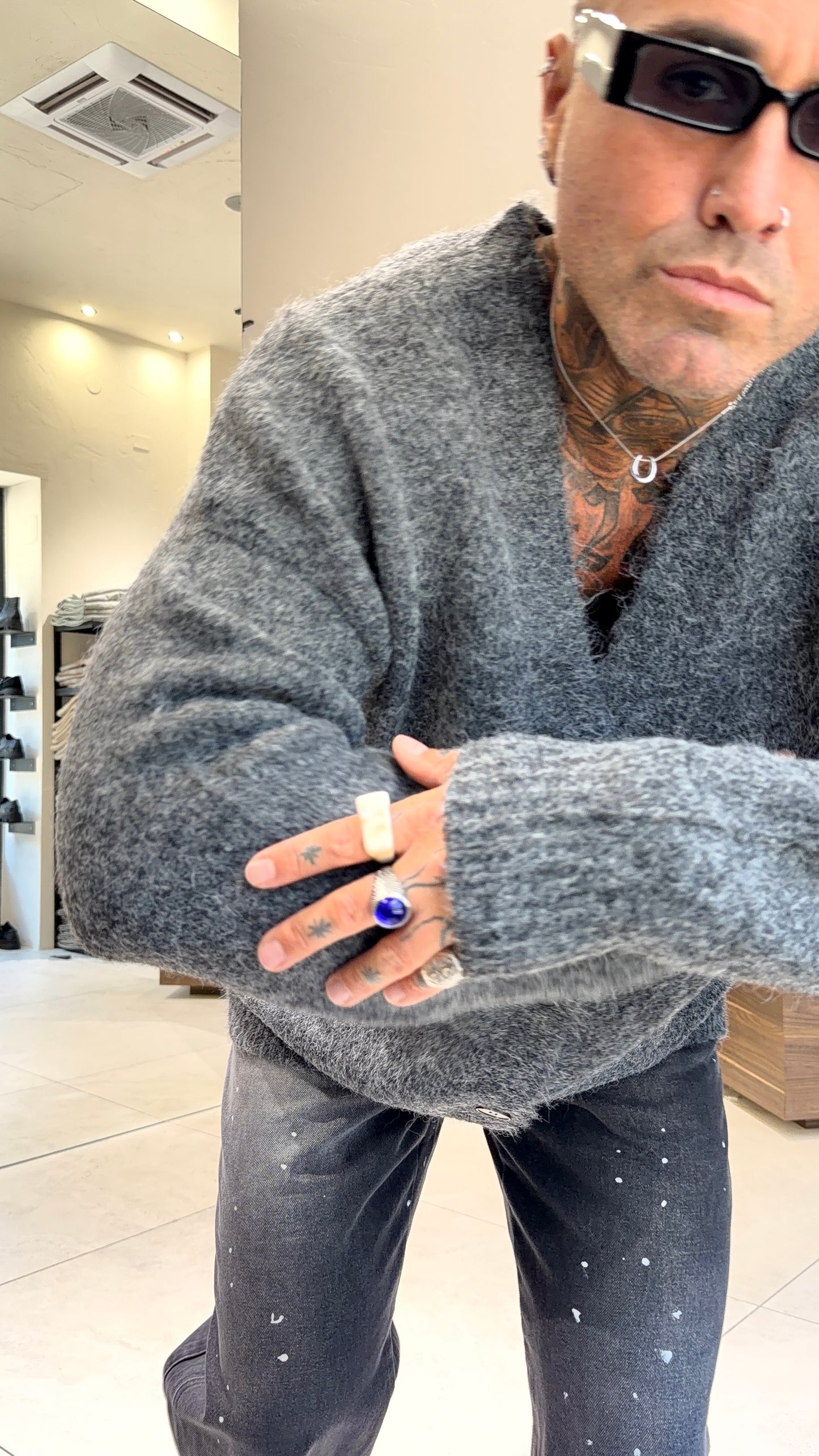 CARDIGAN TINTA UNITA PELO