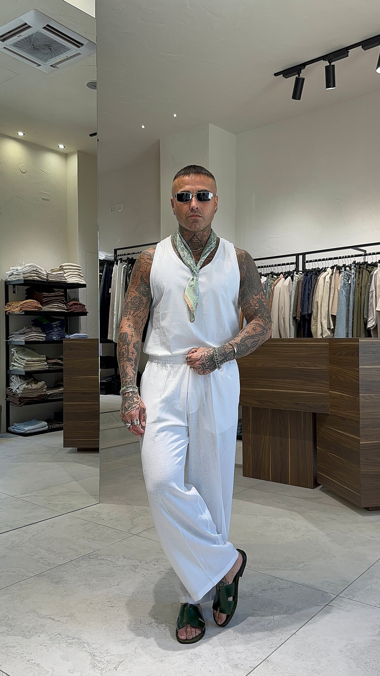 LINEN CHICAGO PANTS