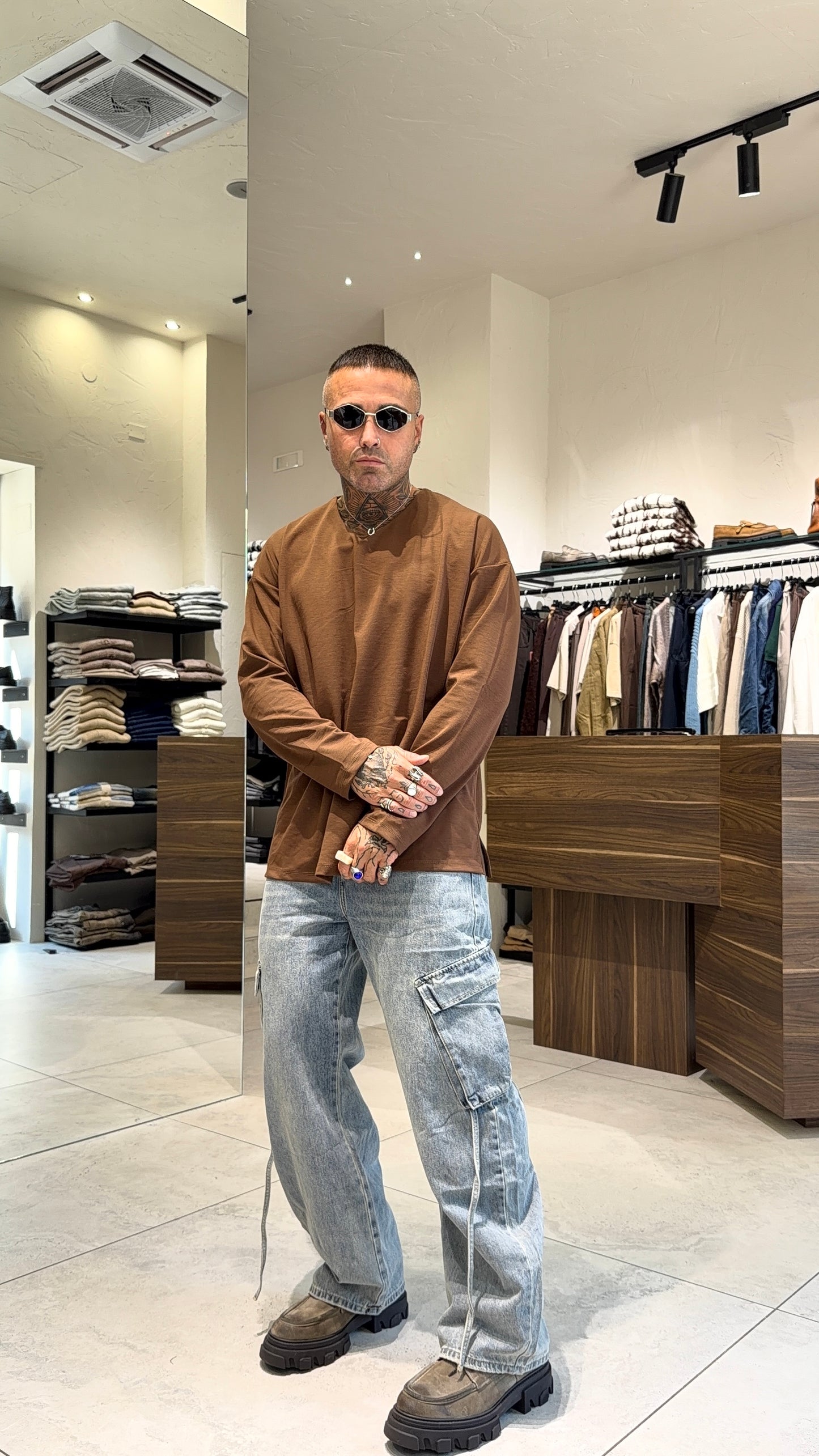 CARGO JEANS CHIARO