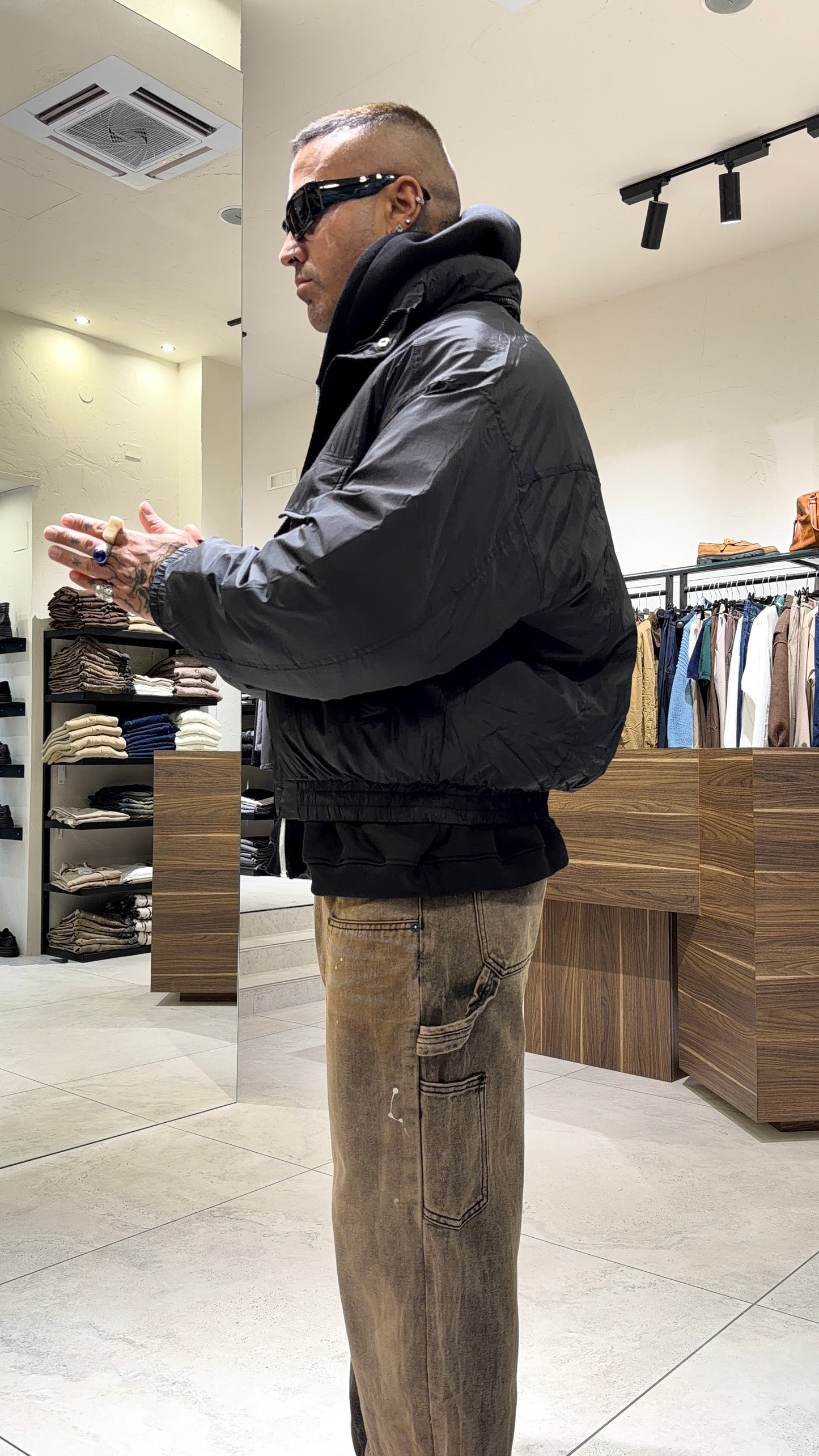 CROPPED BOMBER TECNICO