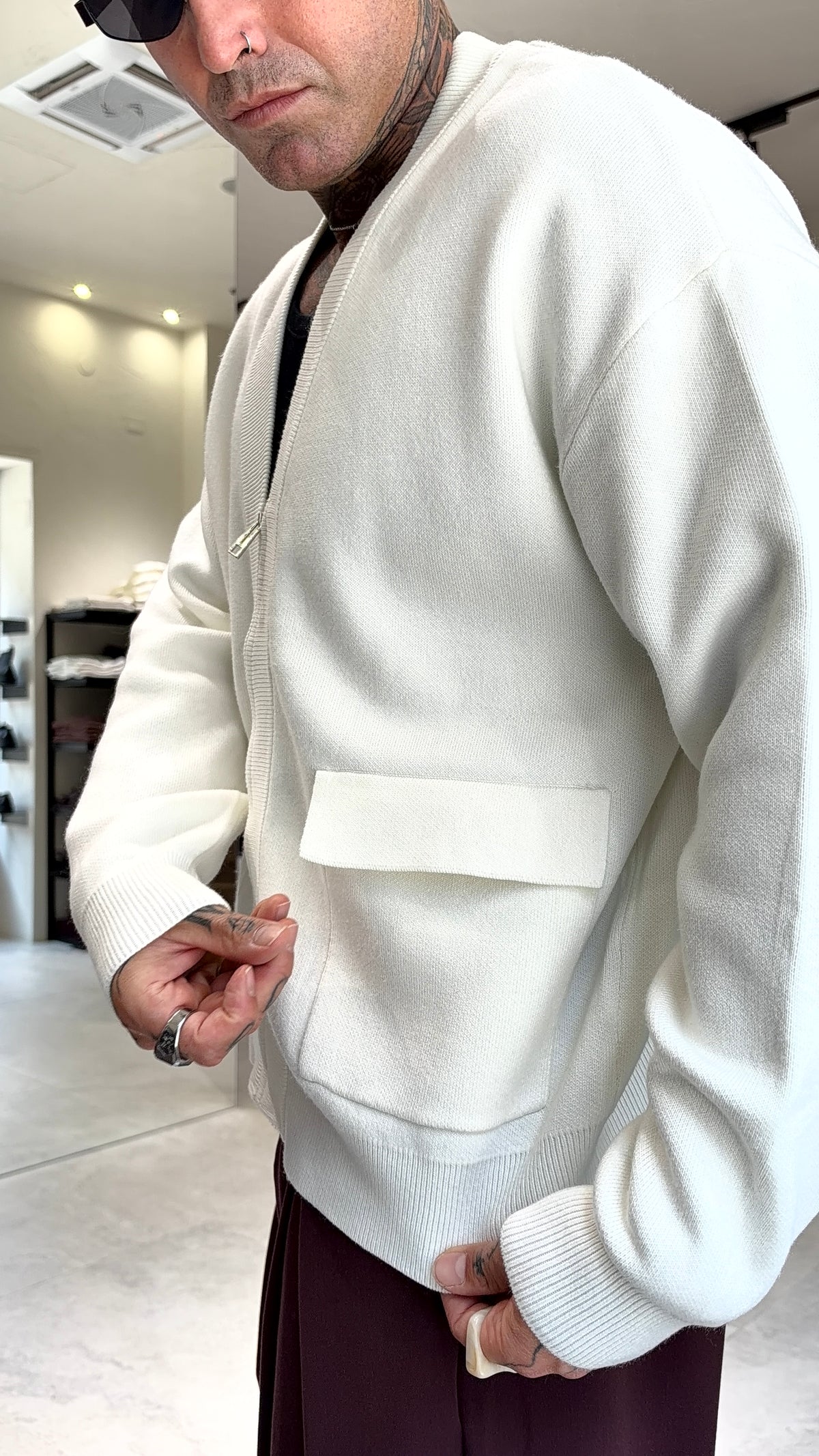 CARDIGAN CROP ZIP