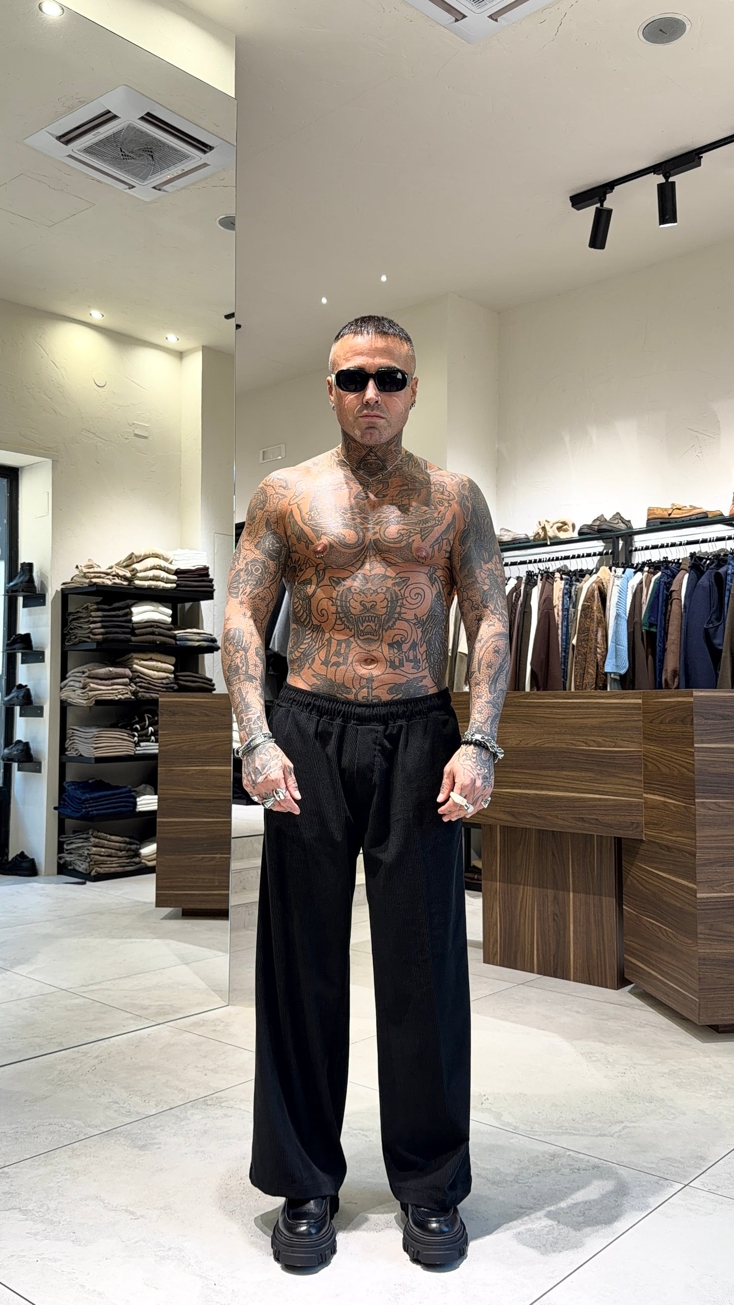 PANTALONE PALAZZO VELLUTO