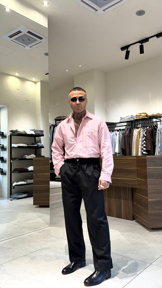 POPELINE SHIRT RIGHE LARGE