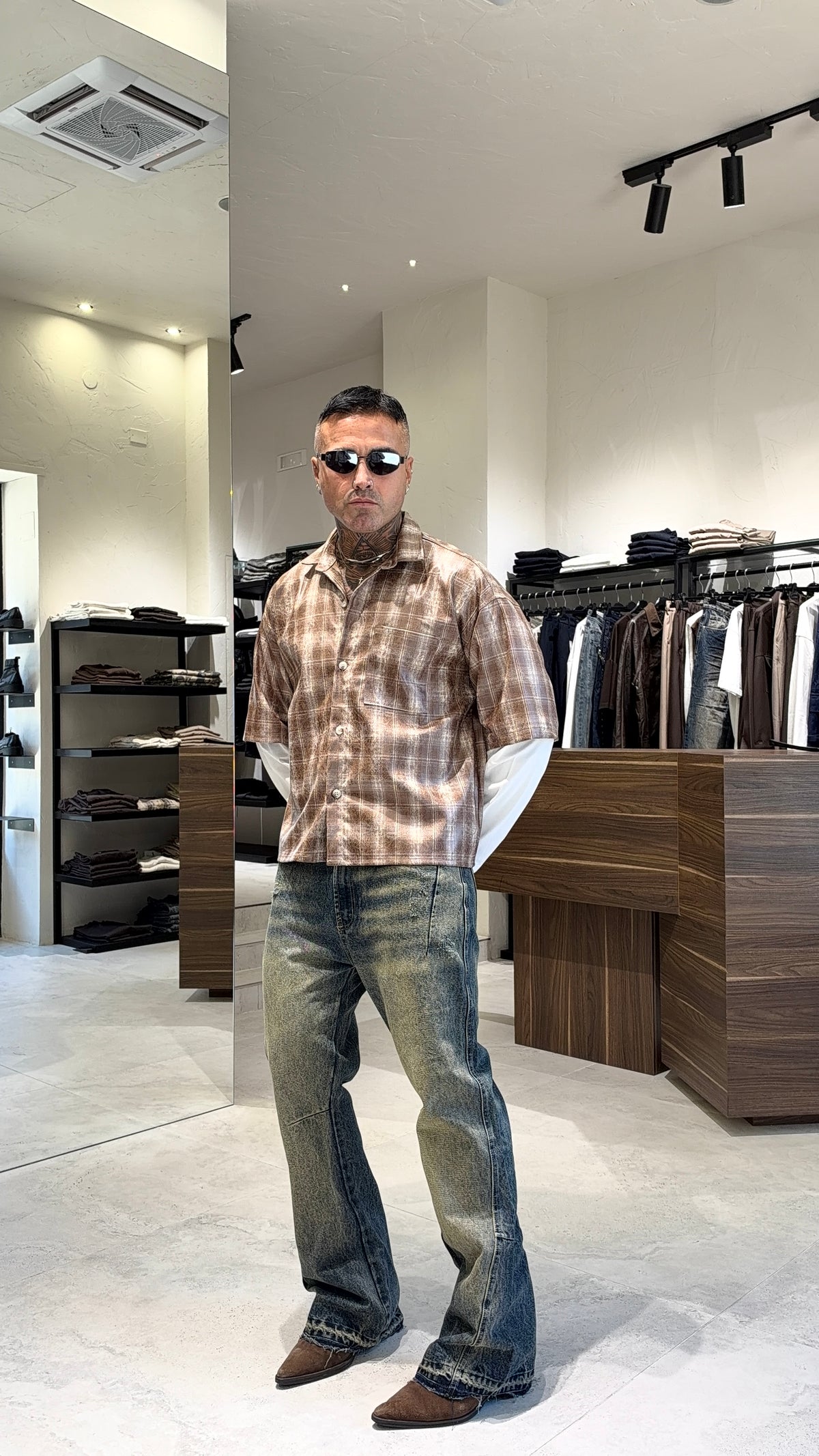 CAMICIA LL QUADRI DOPPIAMANICA