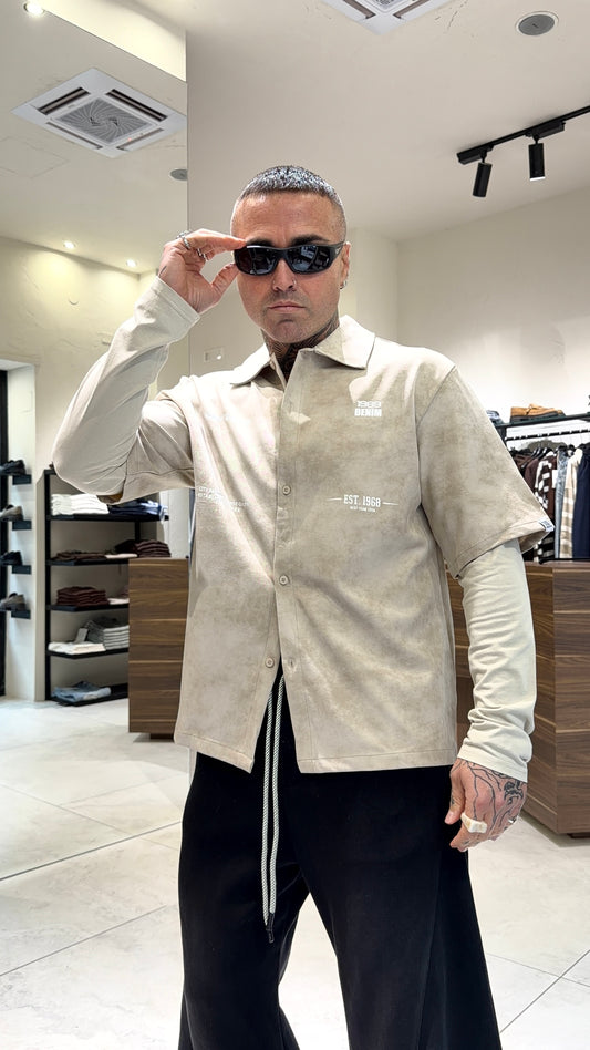 CAMICIA DOPPIAMANICA STAMPA