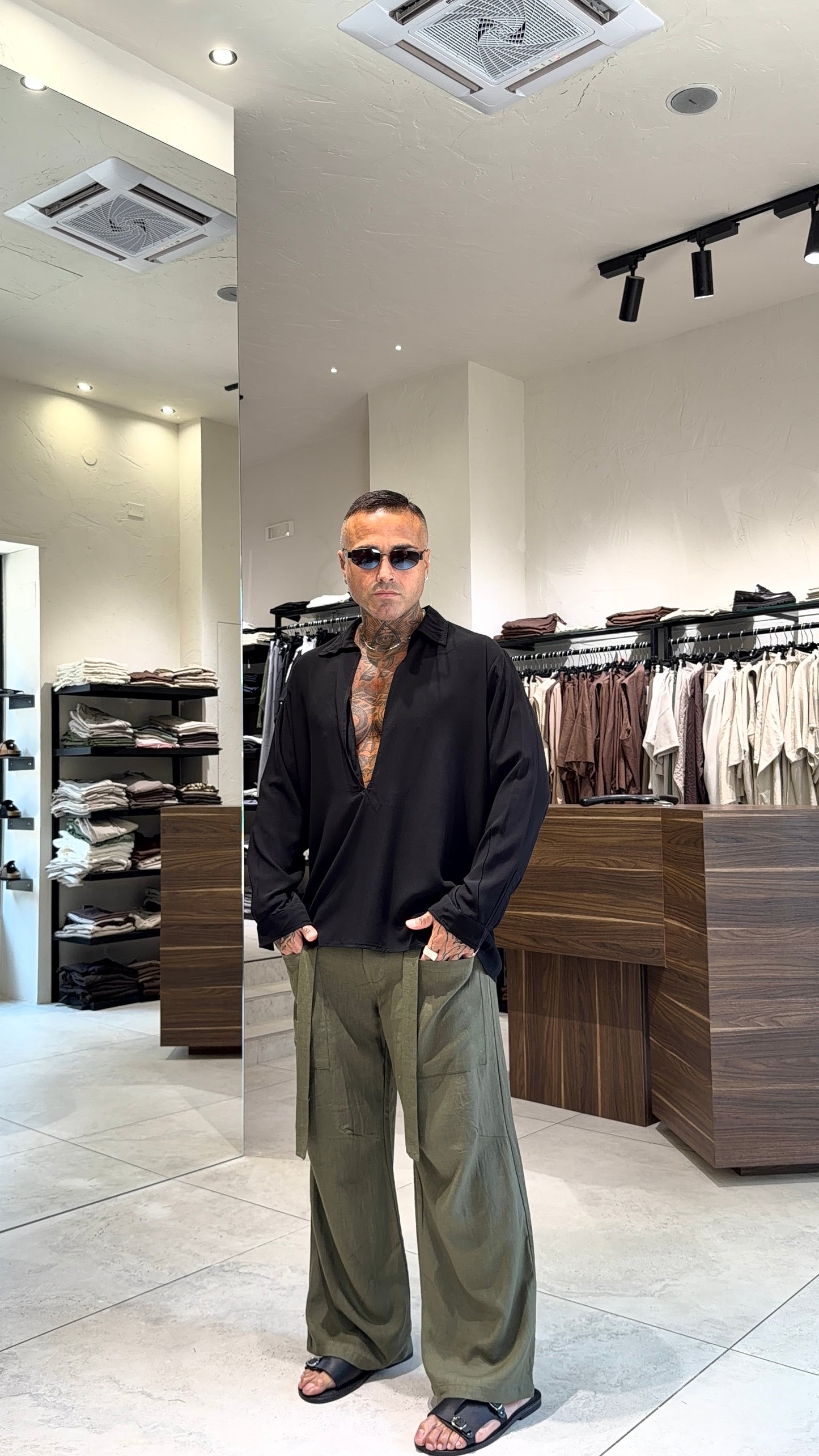 ETEREO LINEN PANTS