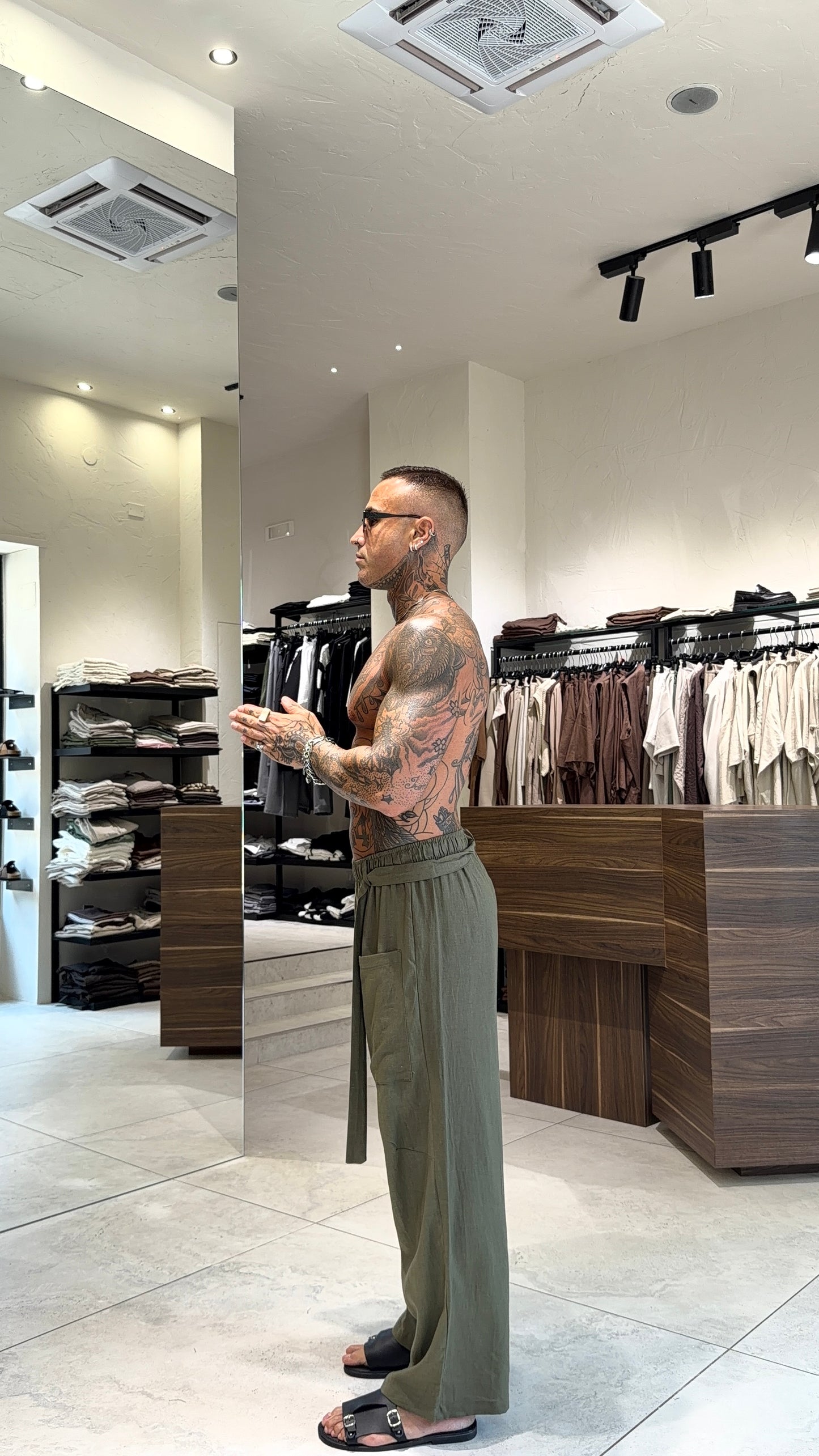 ETEREO LINEN PANTS