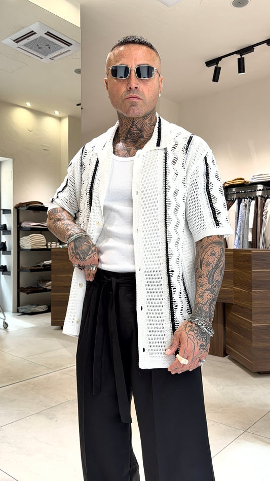 CAMICIA TRAFORATA RIGHE