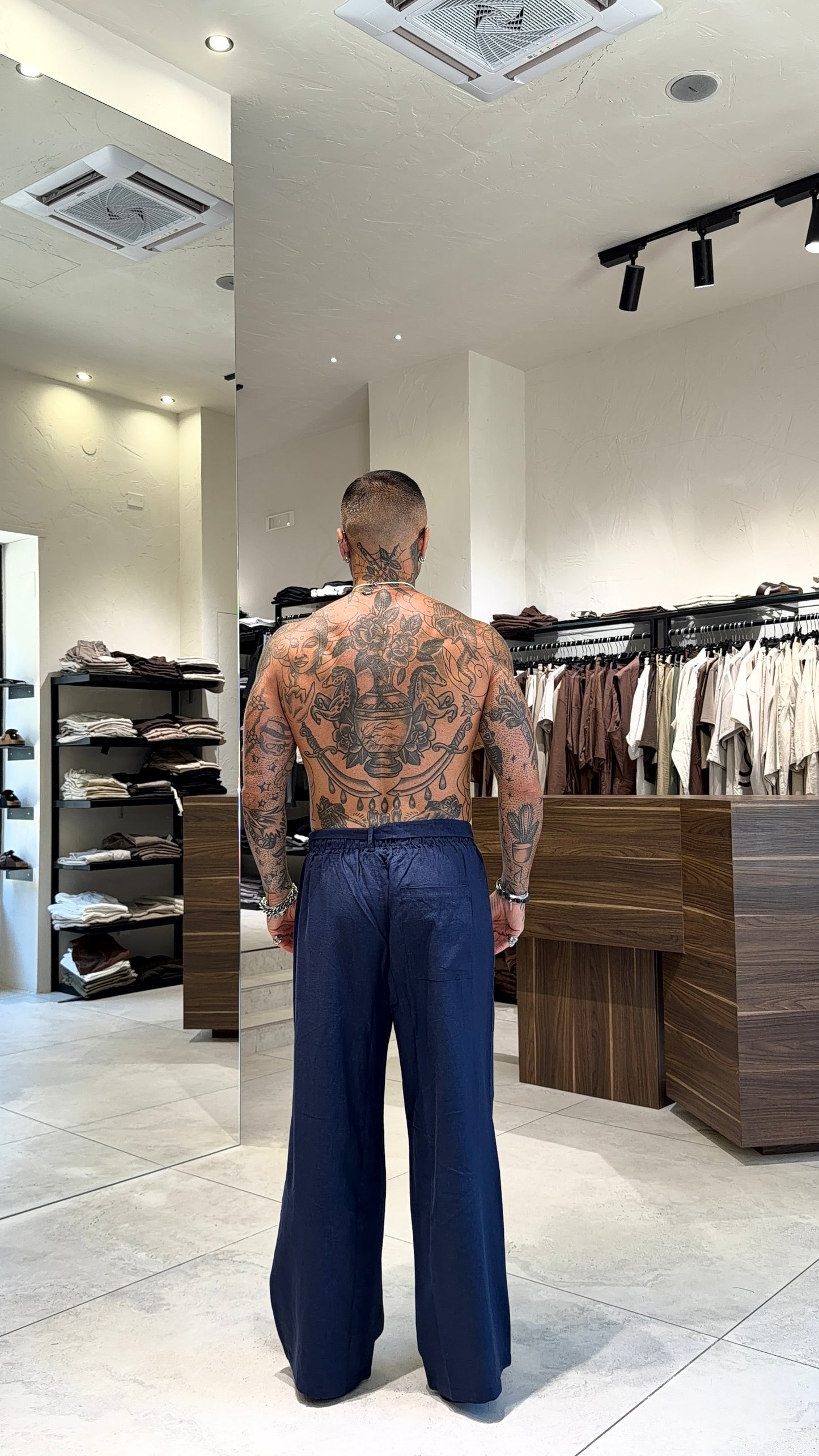 ETEREO LINEN PANTS