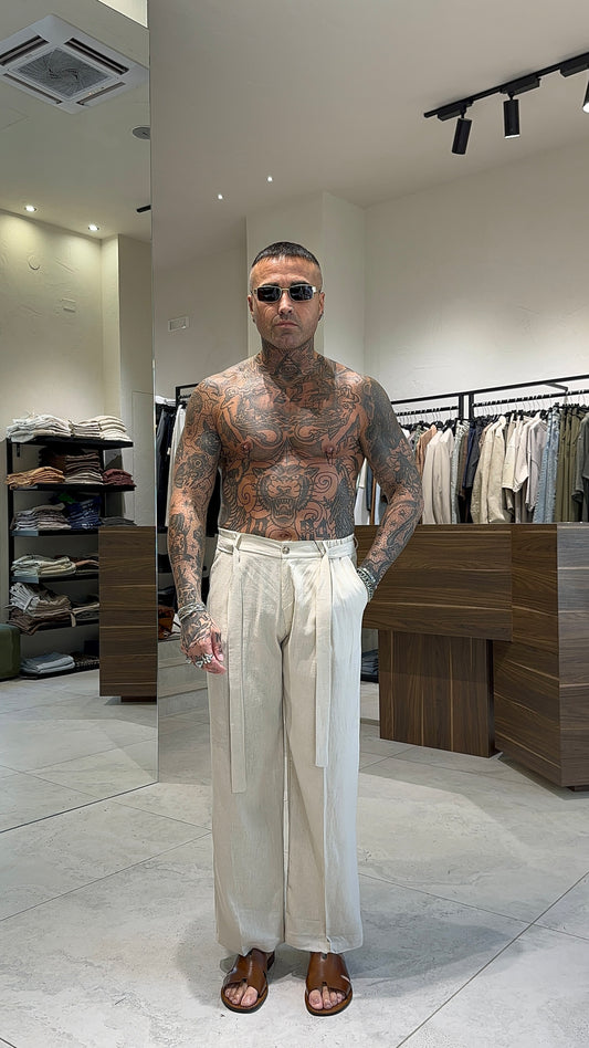 LINEN HOLLYWOOD PANTS
