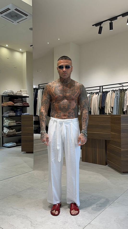 LINEN HOLLYWOOD PANTS