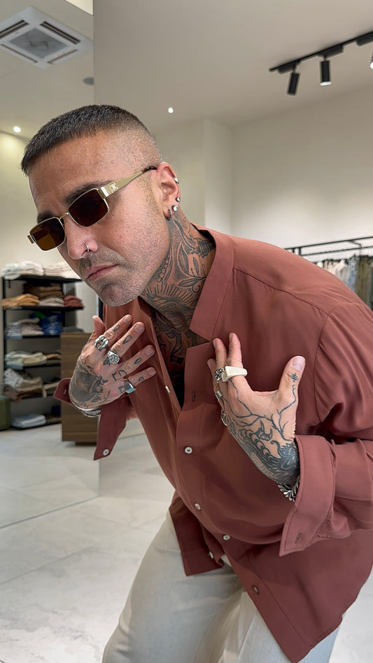 CAMICIA COLLO ASIMMETRICO