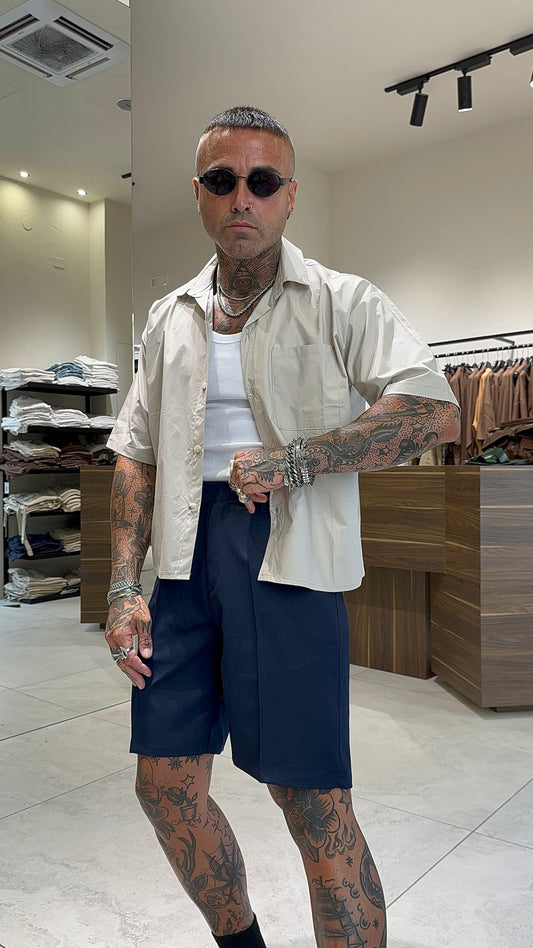 CROPPED COTTON SHIRT