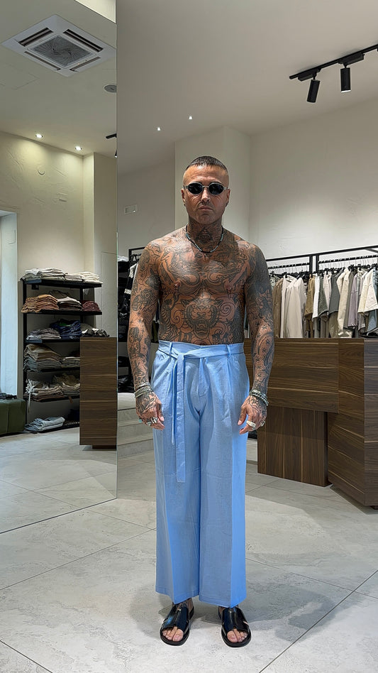 LINEN HOLLYWOOD PANTS