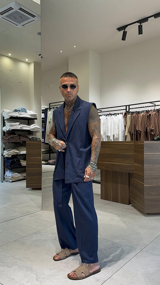 LINEN SMANICATO JACKET