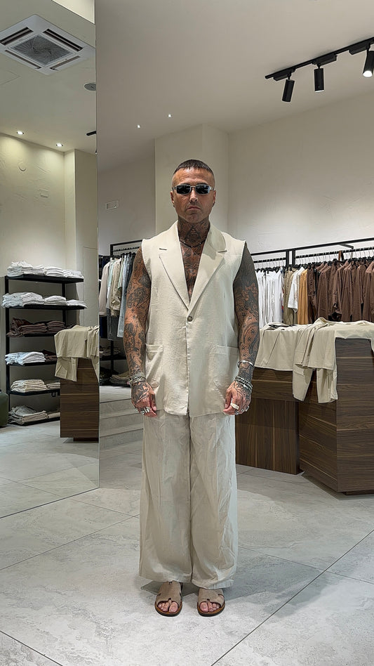 LINEN SMANICATO JACKET