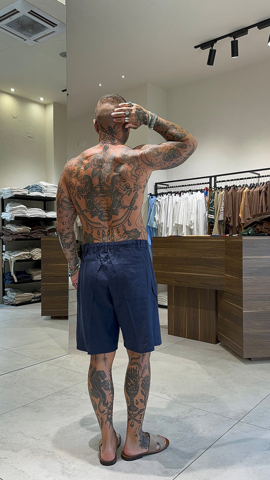 LINEN SHORTS BOTTON