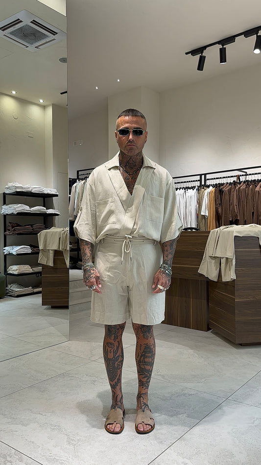 LINEN SHORTS BOTTON