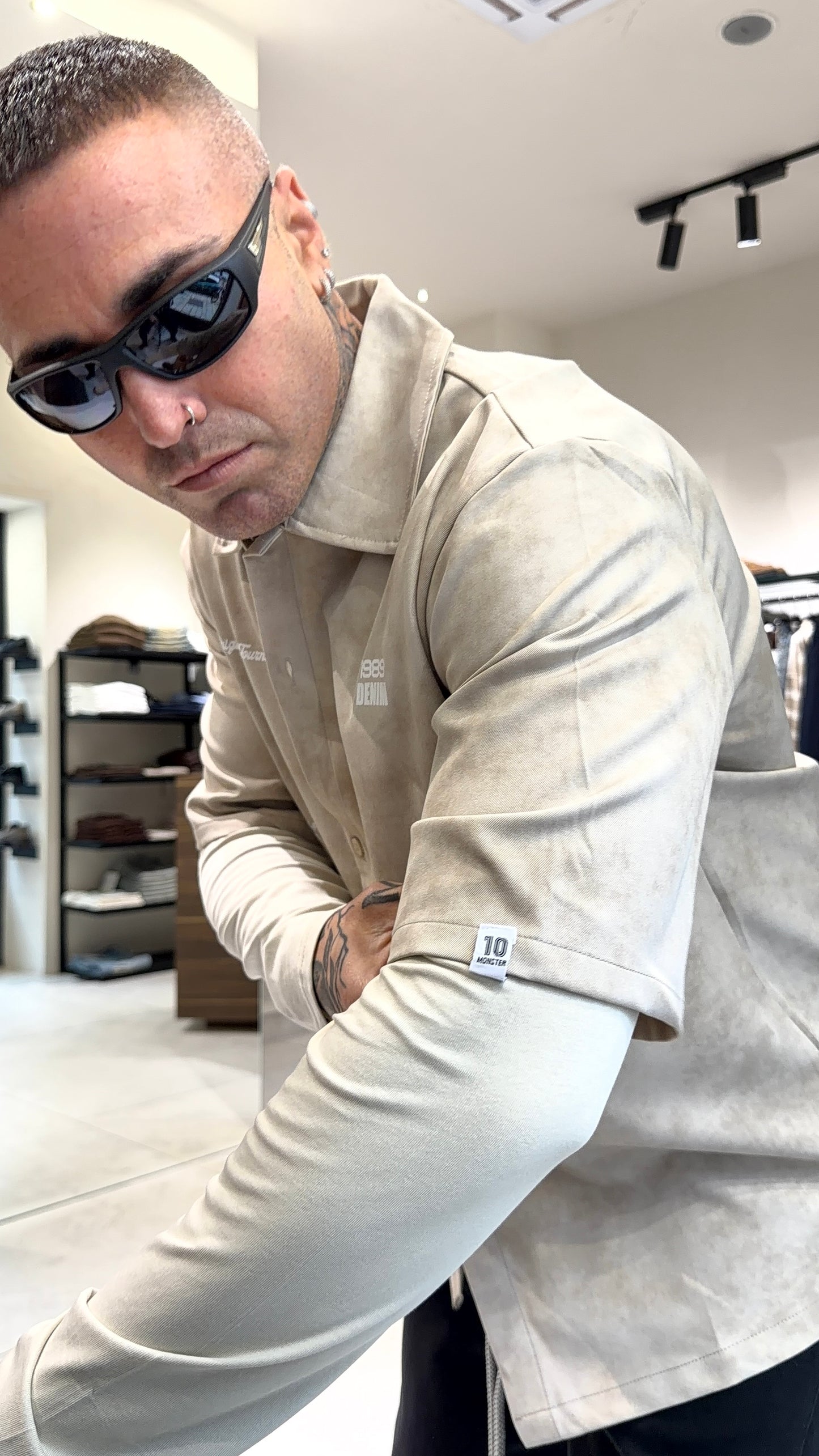 CAMICIA DOPPIAMANICA STAMPA