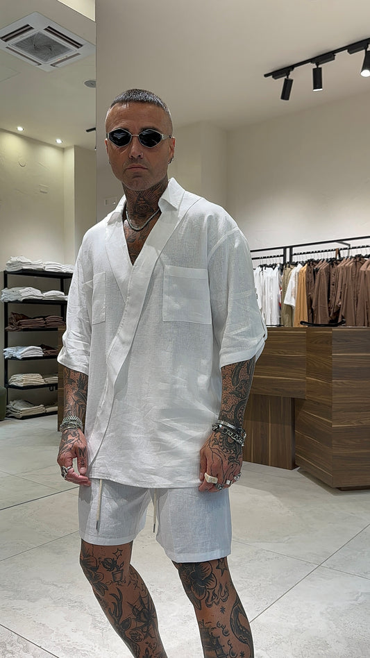 LINEN OVER SHIRT