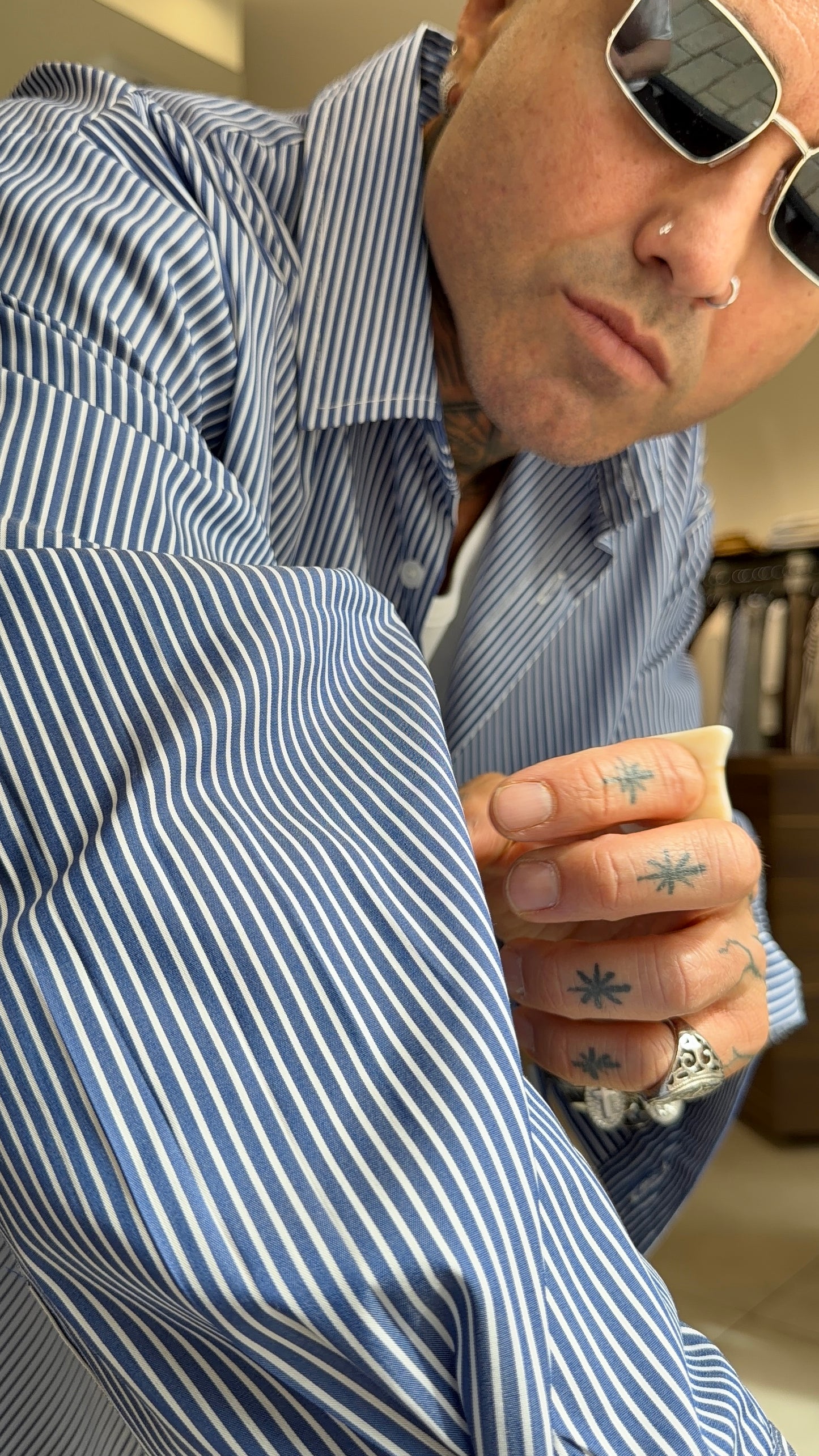 CAMICIA OVER RIGATA ML