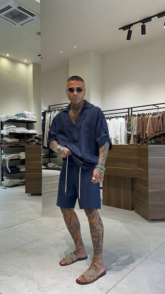 LINEN SHORTS BOTTON