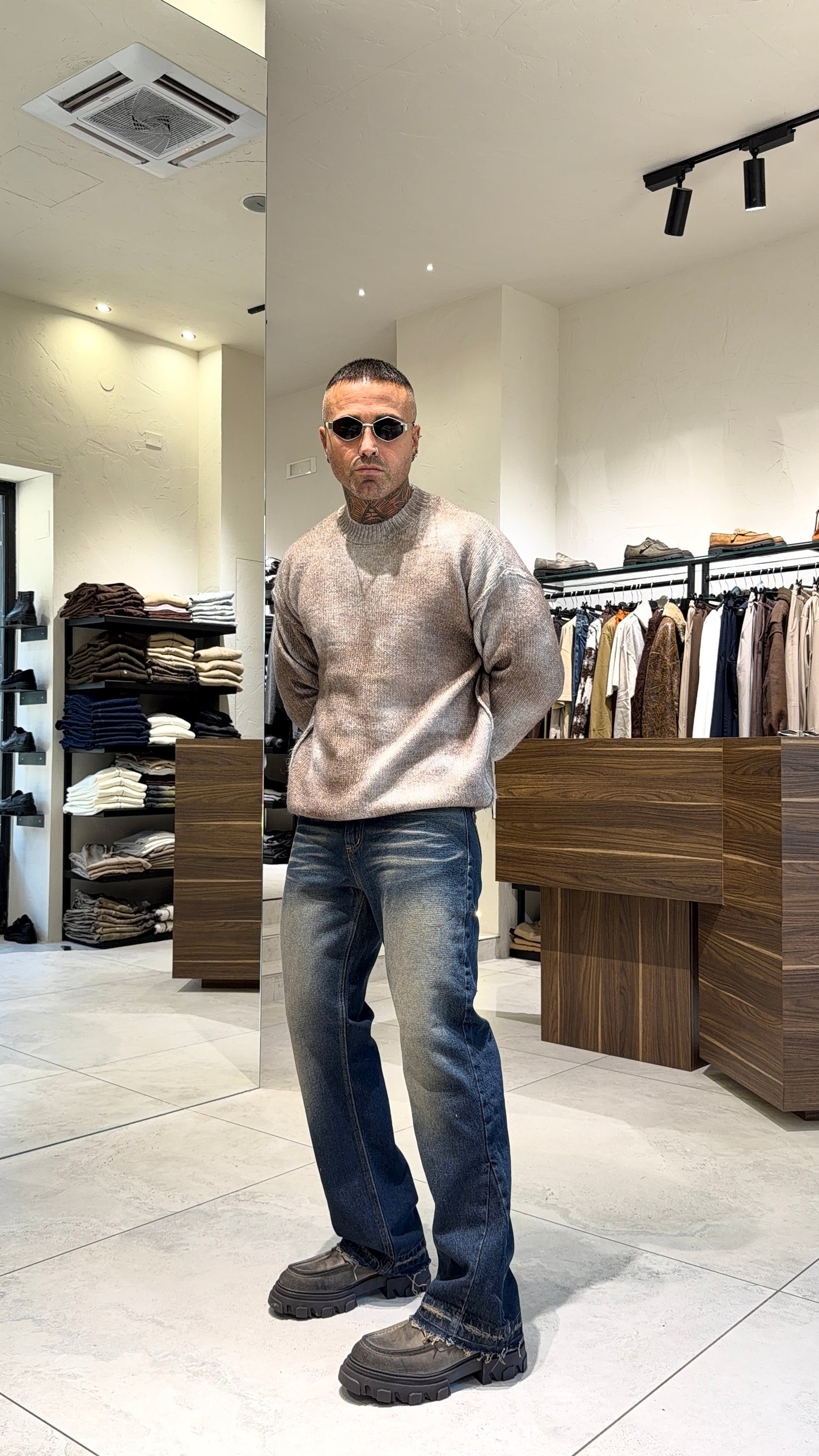 FLARED 00 JEANS SABBIA