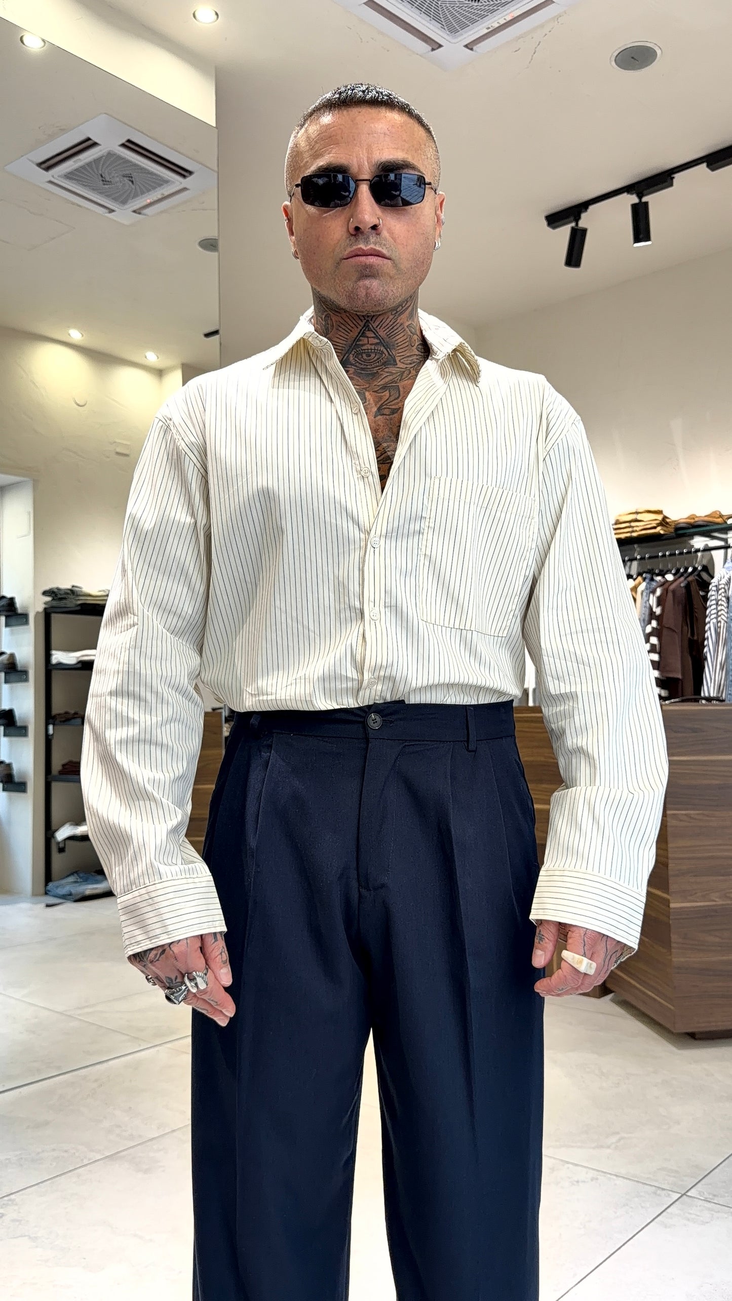 POPELINE SHIRT RIGHE 2