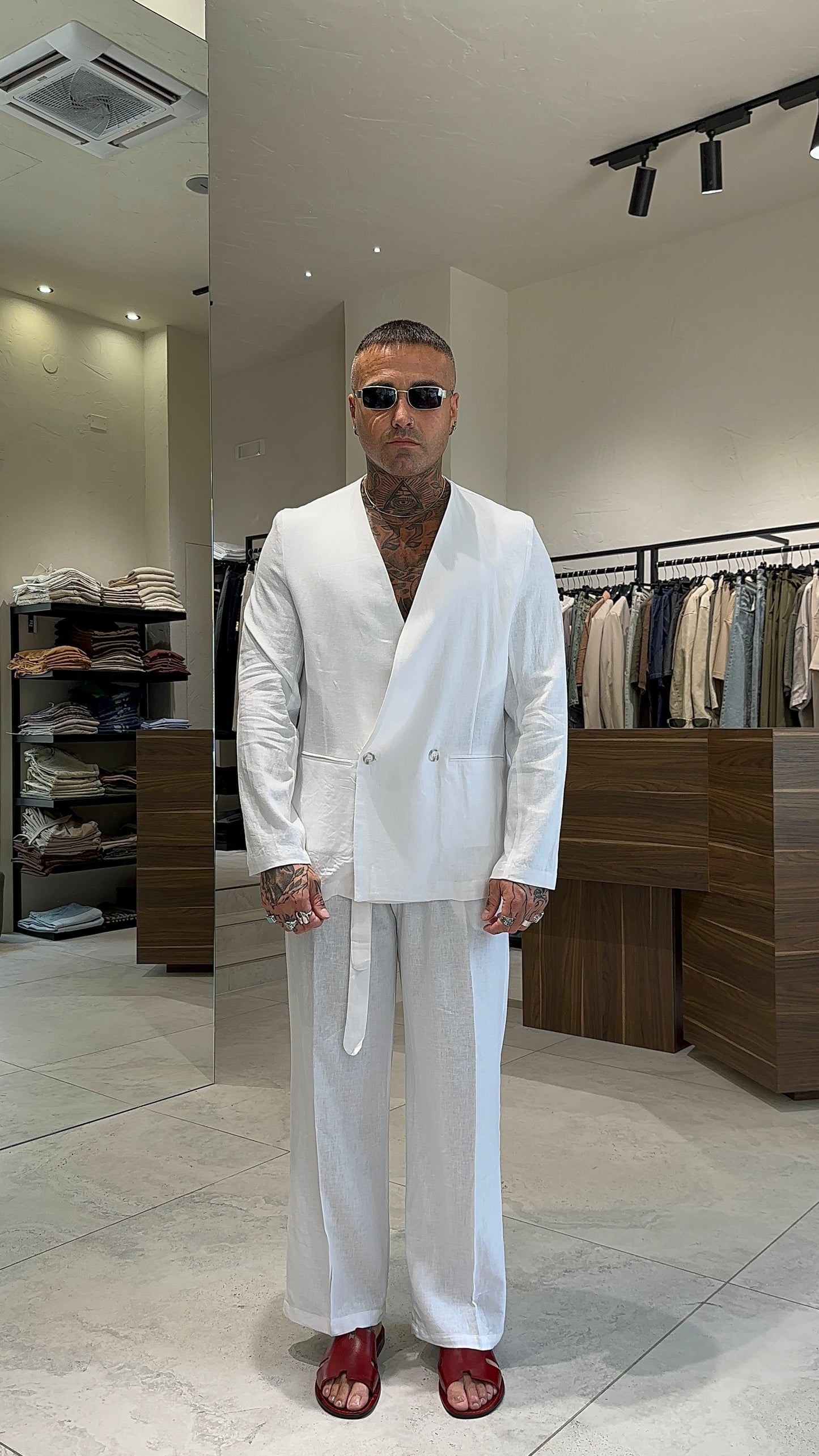 LINEN HOLLYWOOD PANTS