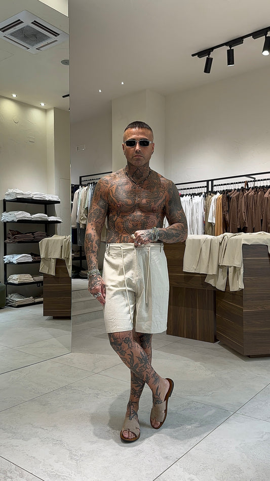 LINEN SHORTS BOTTON