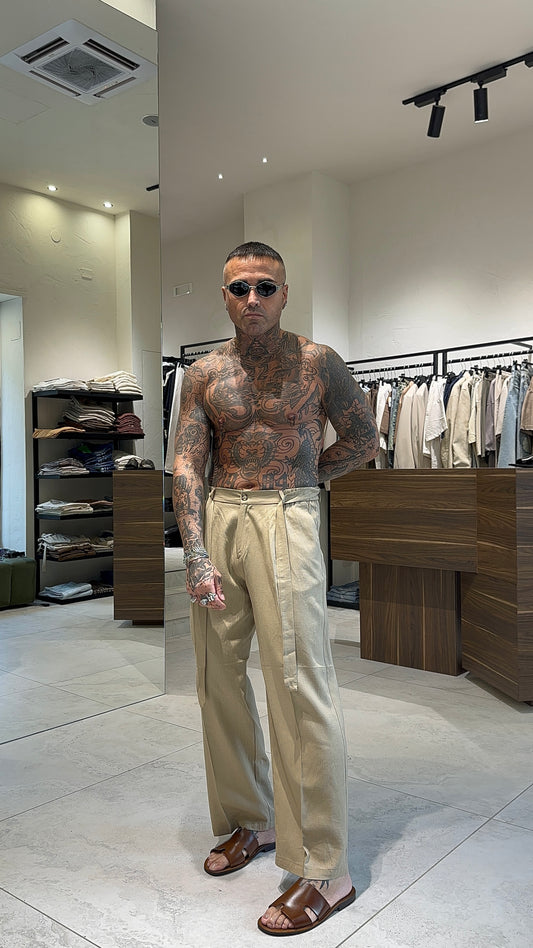 LINEN HOLLYWOOD PANTS