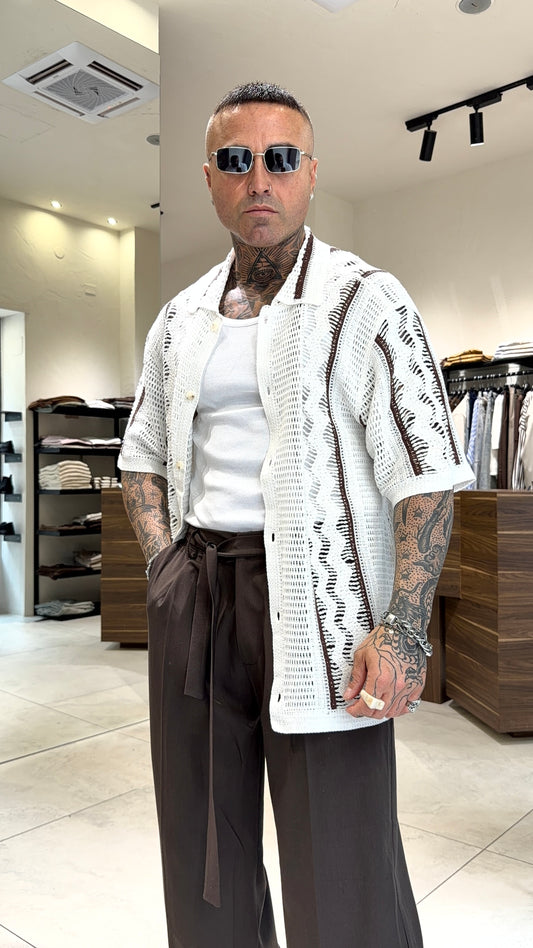 CAMICIA TRAFORATA RIGHE