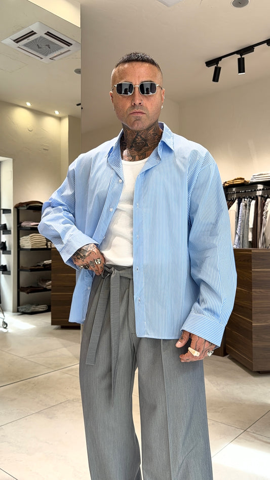 CAMICIA OVER RIGATA ML