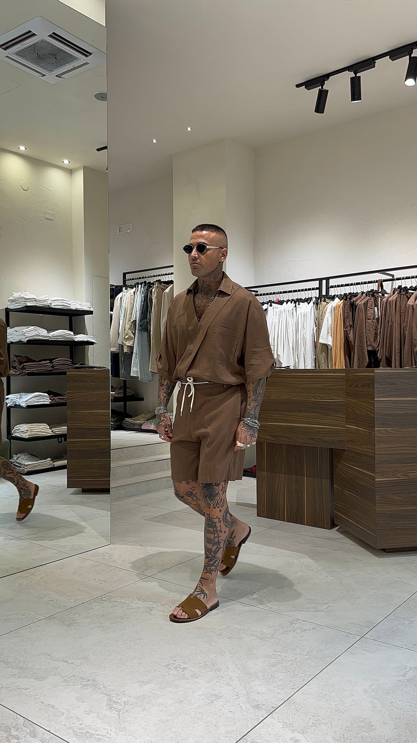 LINEN SHORTS BOTTON