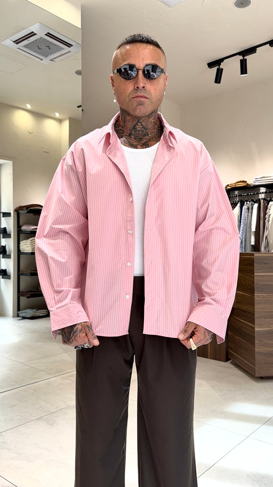 CAMICIA OVER RIGATA ML